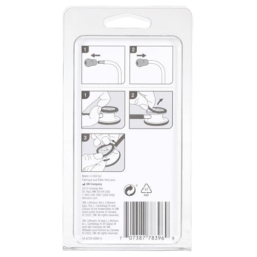 3M Littmann Stethoscope Spare Parts Kit, Classic III, Cardiology IV and CORE, Black, 40016