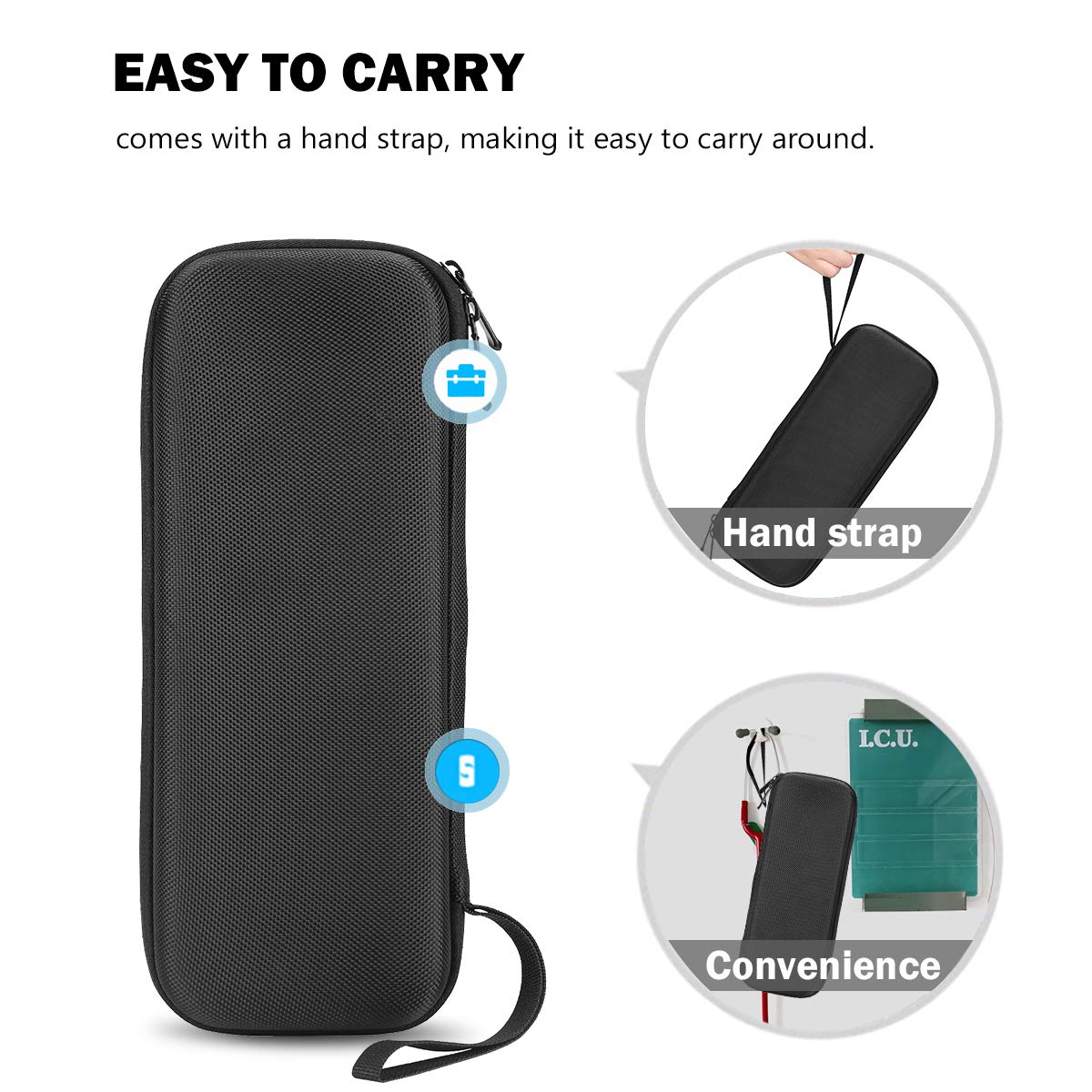 ProCase Stethoscope Case for Littmann Cassic/Omron/ADC/Dixie EMS Stethoscope, Doctor Nurse Ambulance Bag Pouch, Medical Students Accessories -Black