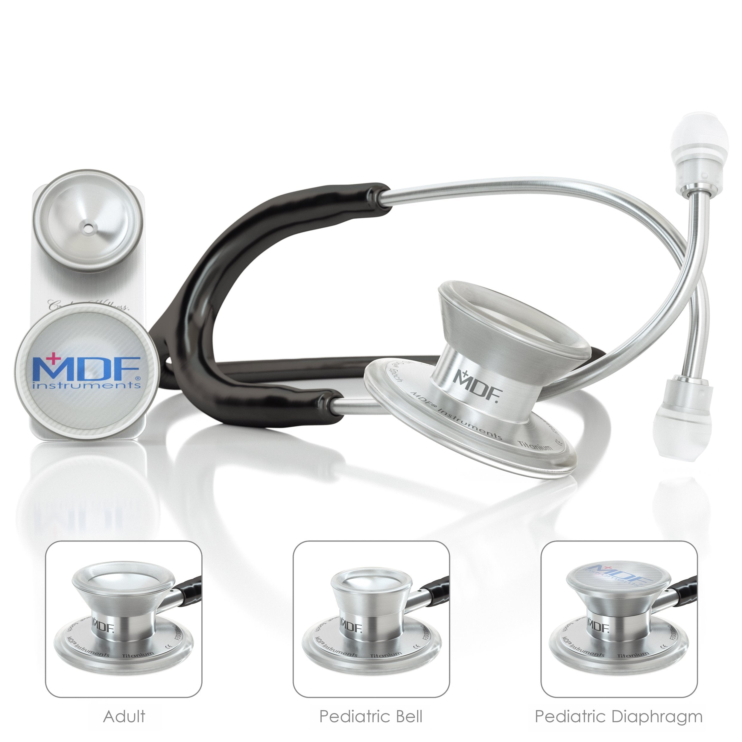 MD One® Epoch® Titanium Adult & Pediatric Stethoscope - Black