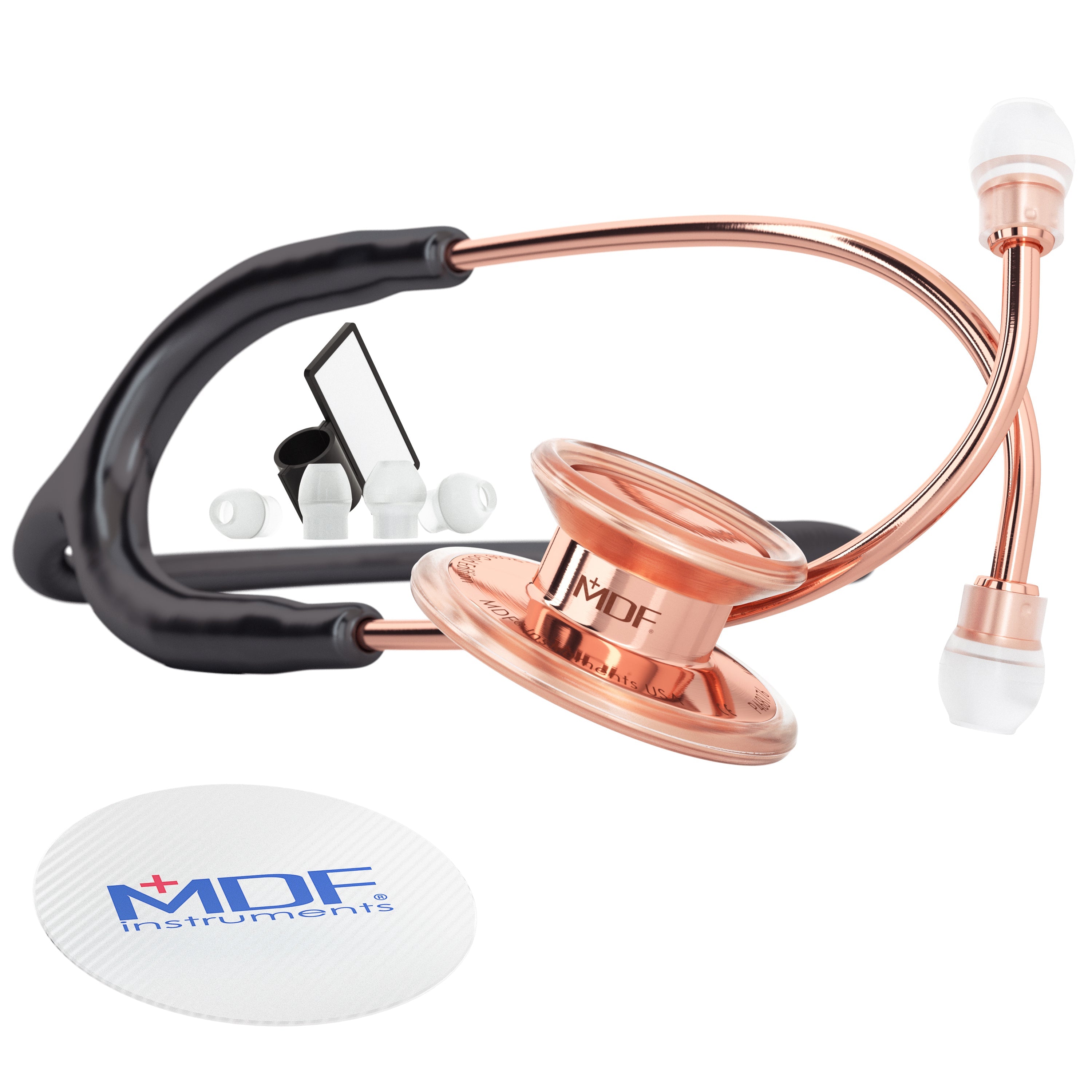 MD One® Adult Stethoscope - black /rose gold