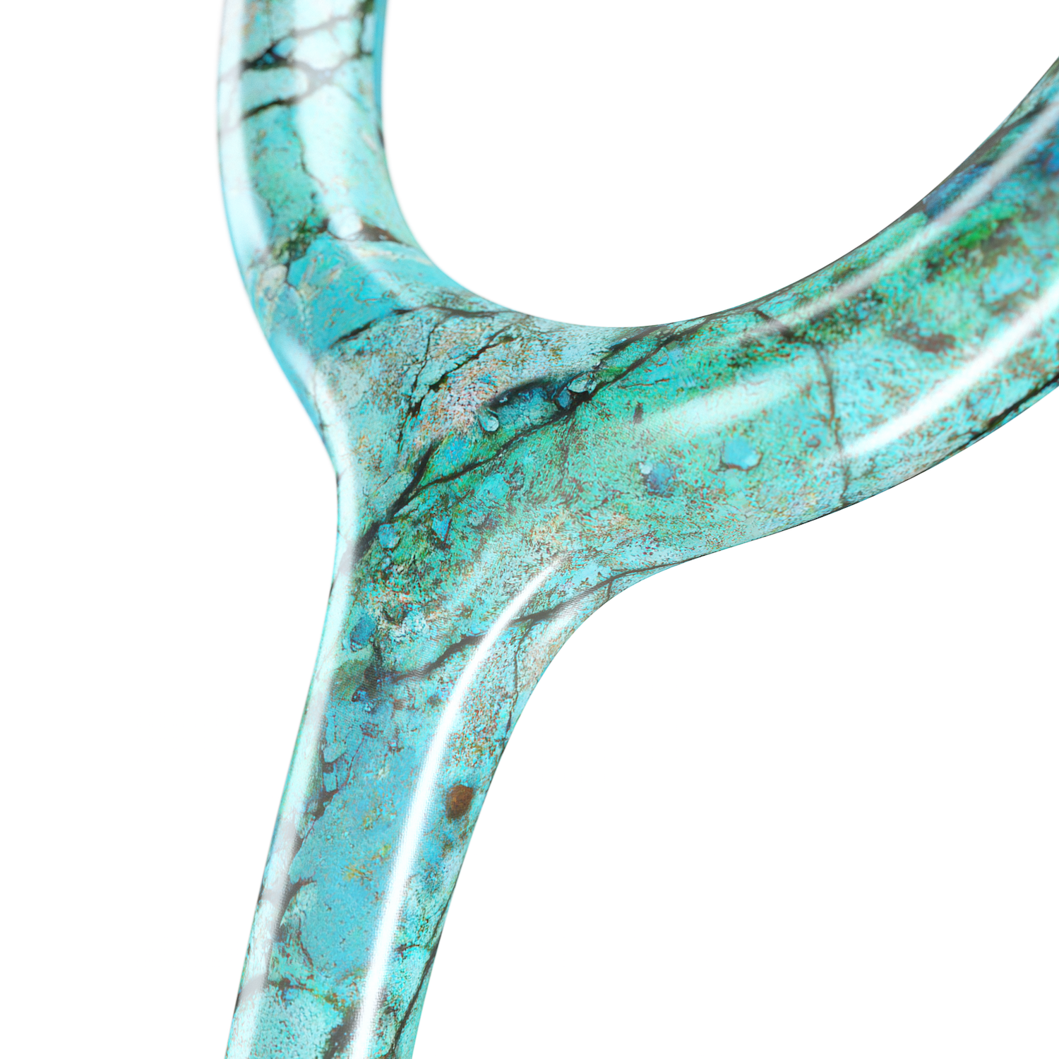 ProCardial® Titanium Adult Cardiology Stethoscope - Turquoise/Rose Gold + Case