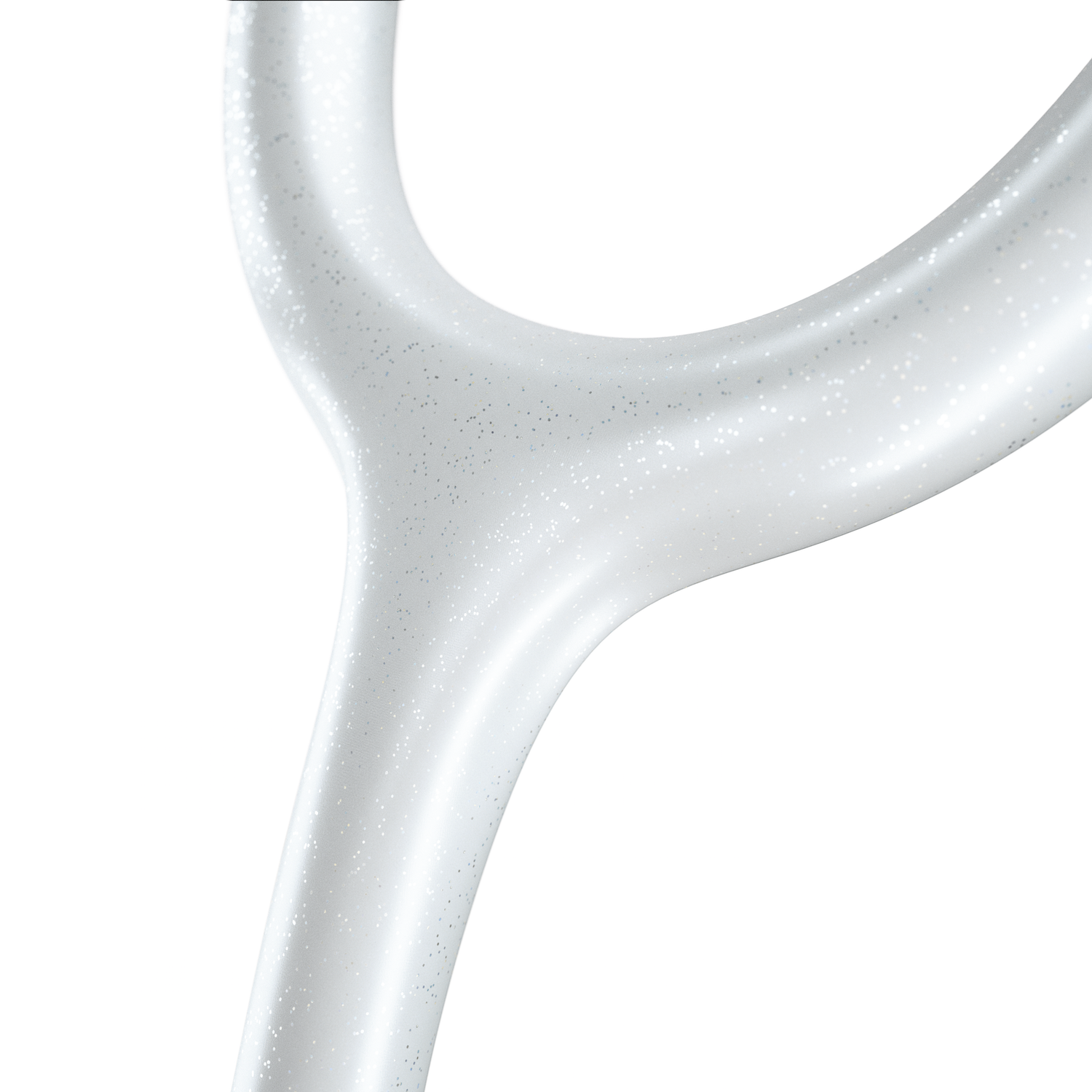 ProCardial® Titanium Adult Cardiology Stethoscope - White Glitter/Rose Gold + Case