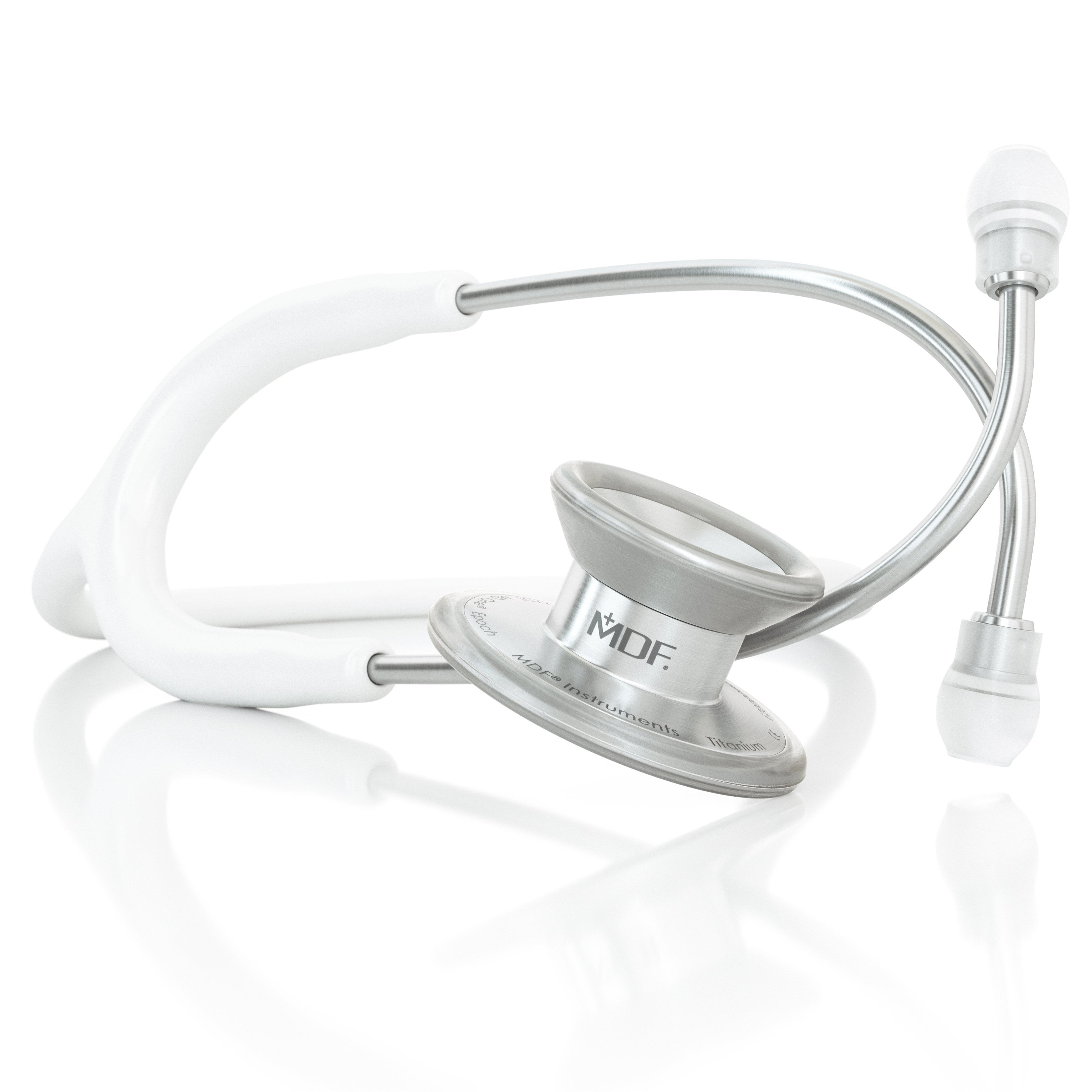 MD One® Epoch® Titanium Adult Stethoscope - White