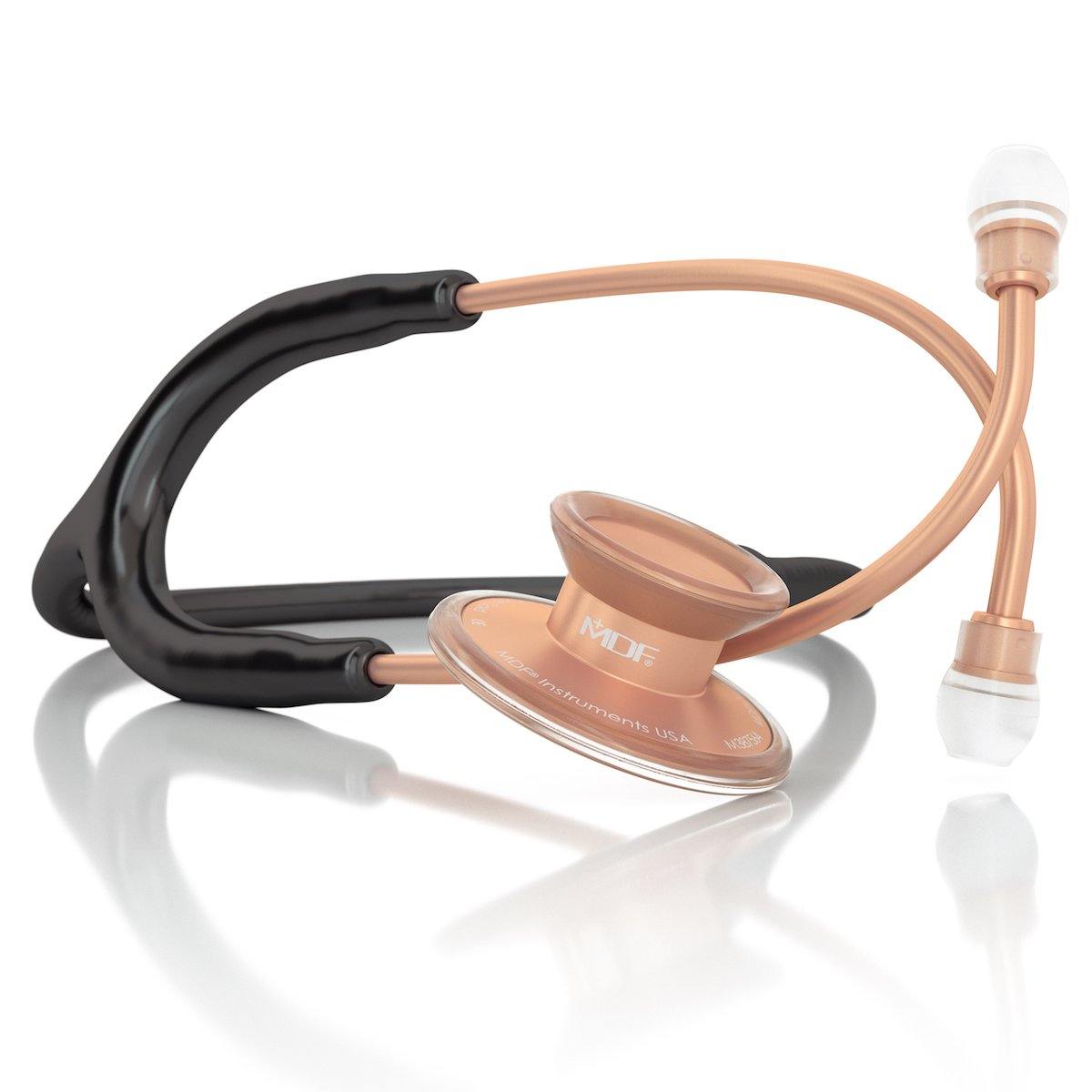 Acoustica® Stethoscope - Black/Rose Gold