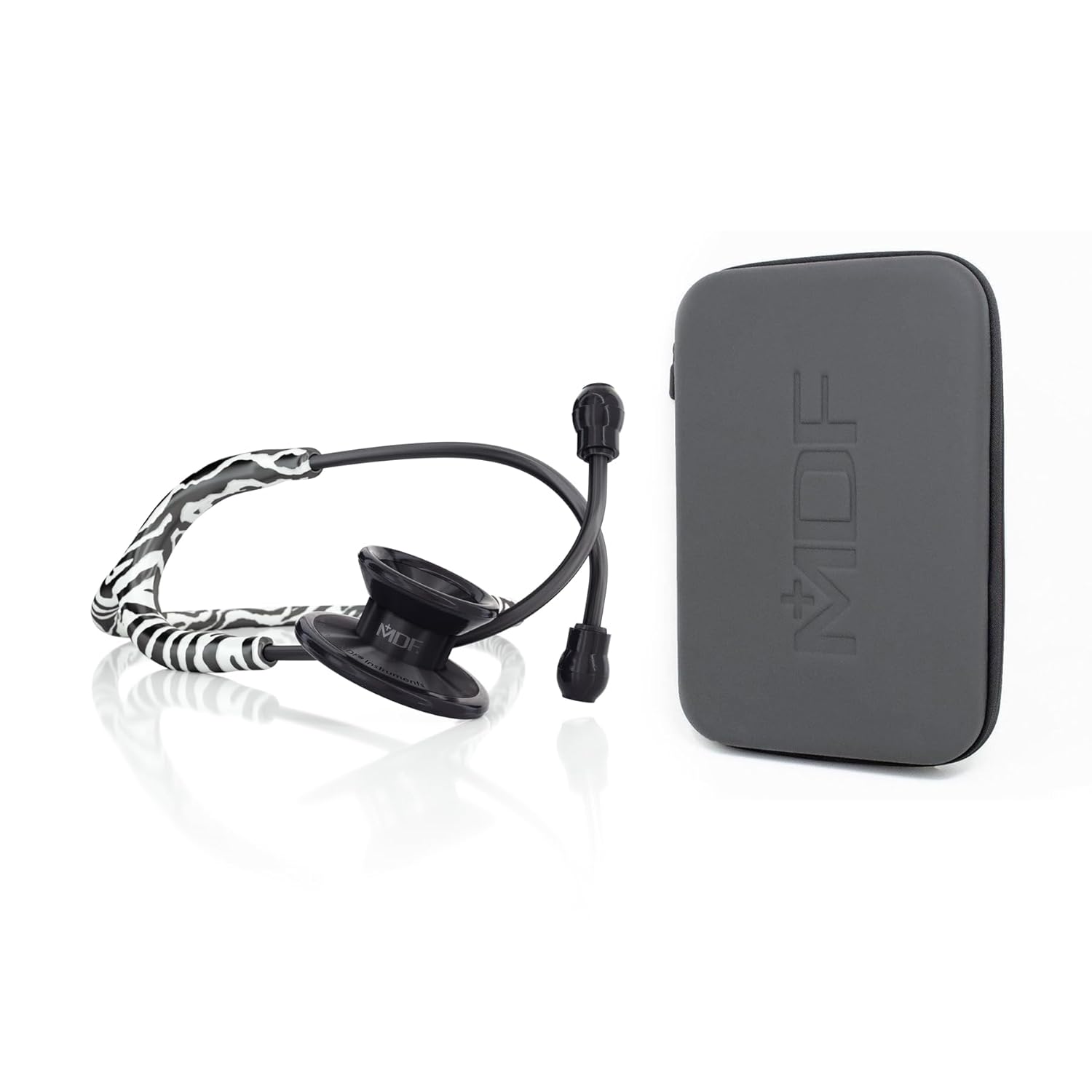 MD One Epoch Titanium Adult Stethoscope - Zebra/BlackOut