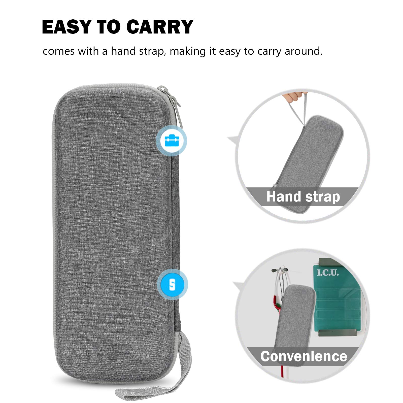 ProCase Stethoscope Case for Littmann Cassic/Omron/ADC/Dixie EMS Stethoscope, Doctor Nurse Ambulance Bag Pouch, Medical Students Accessories-Grey