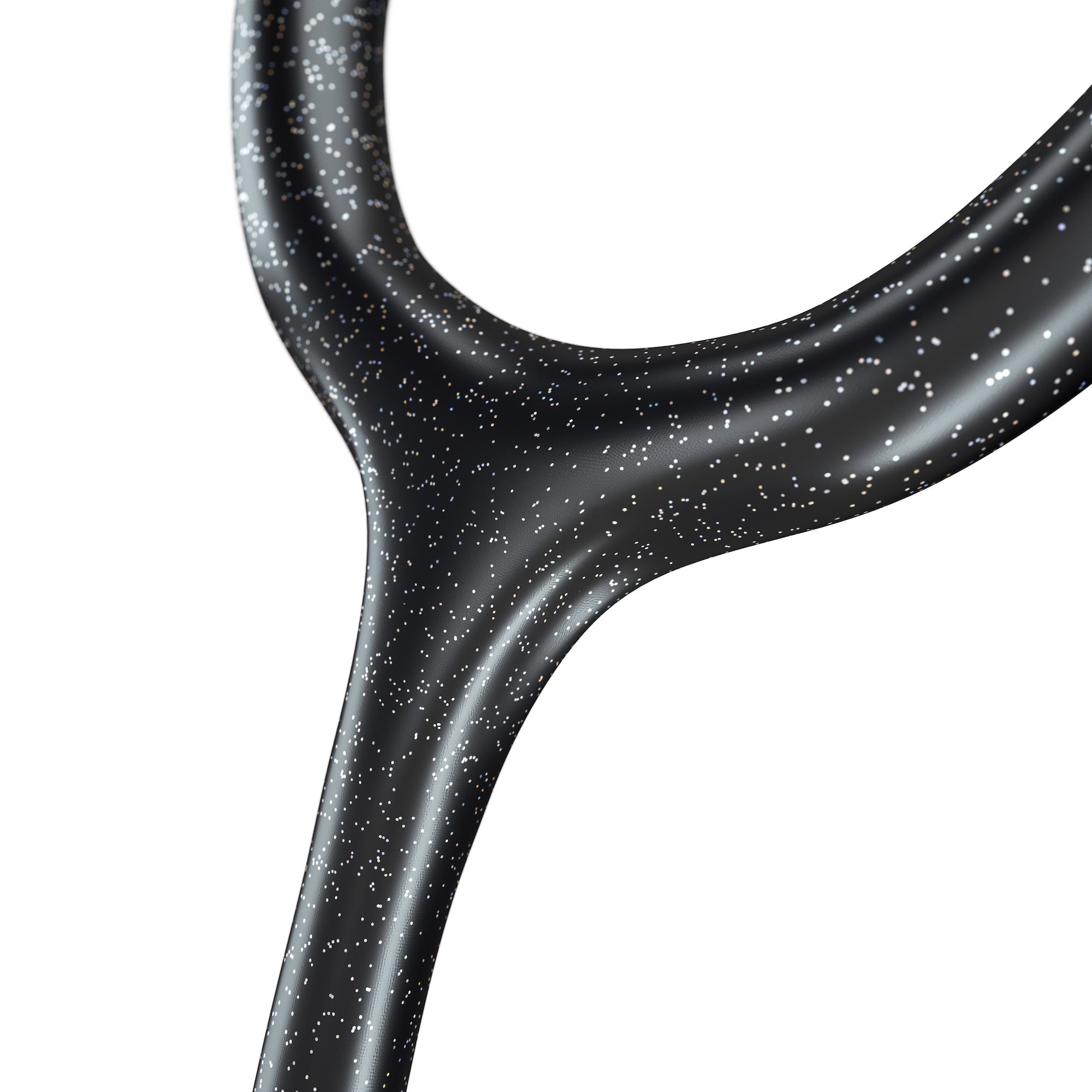 MD One® Adult Stethoscope - Black Glitter/Rose Gold + Case