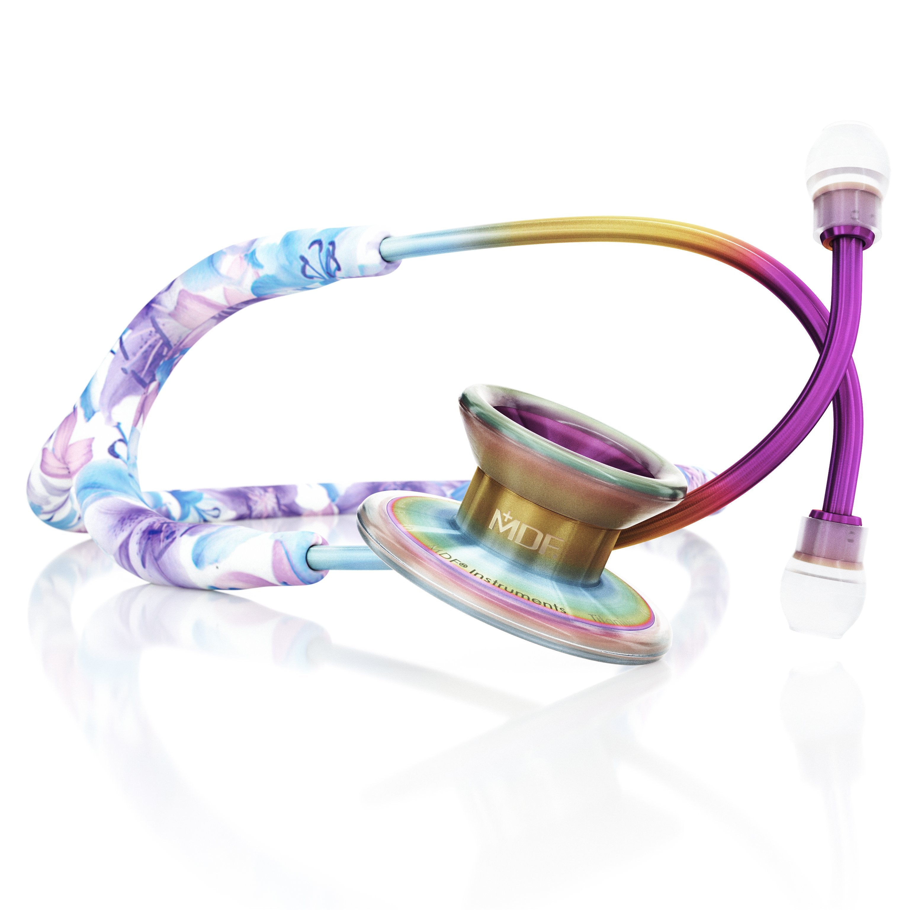 MD One® Epoch® Titanium Adult Stethoscope - Monet/Kaleidoscope + Case