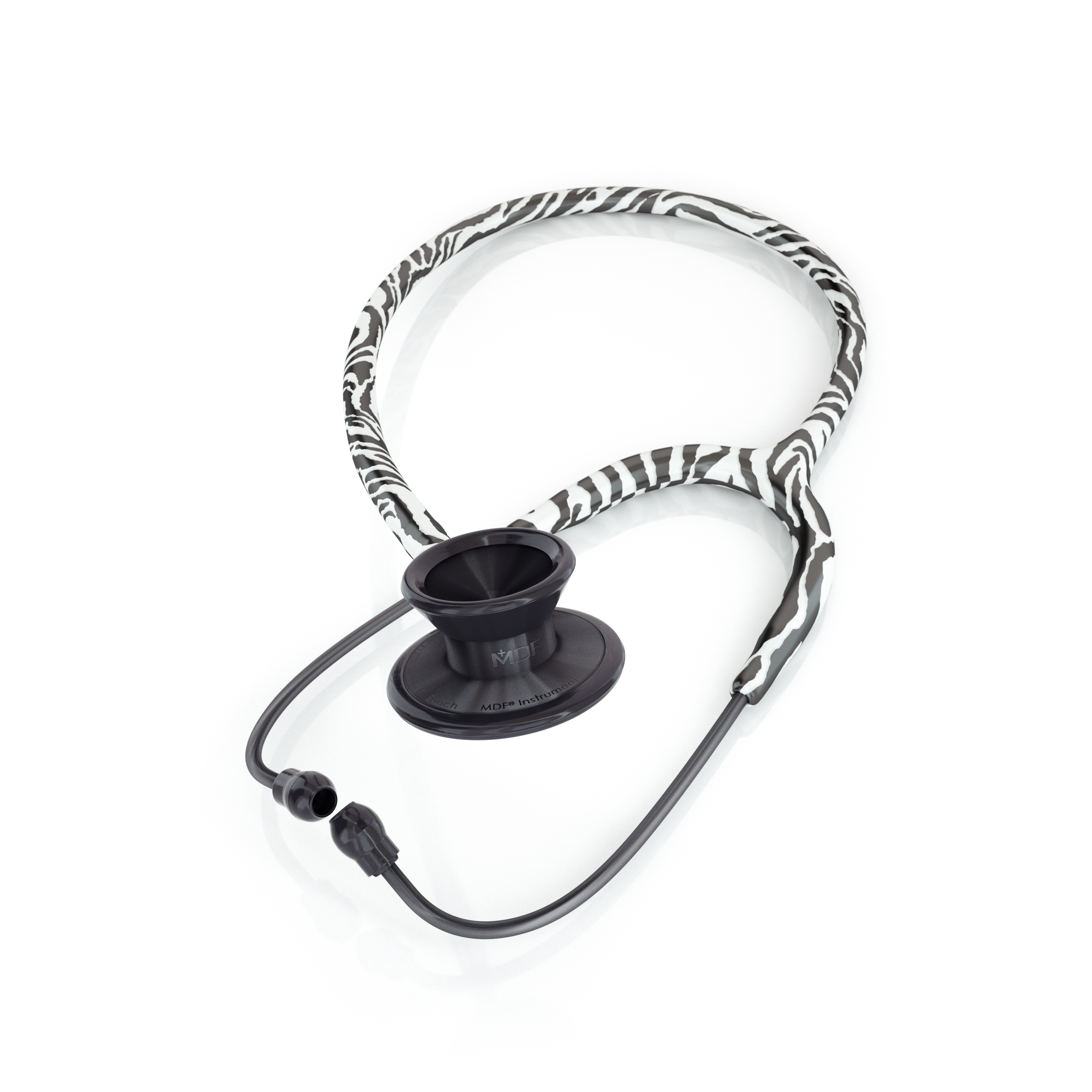 MD One Epoch Titanium Adult Stethoscope - Zebra/BlackOut