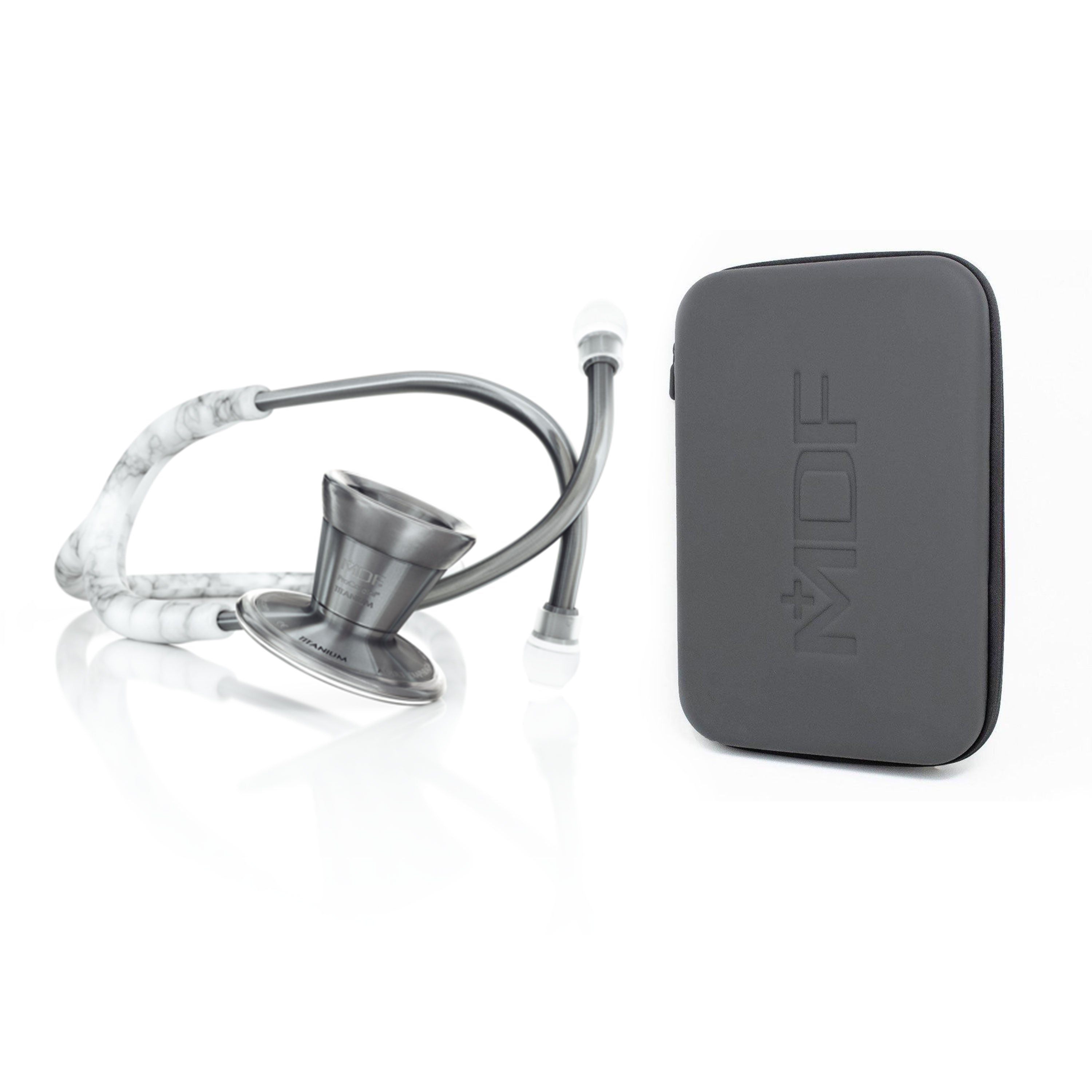 ProCardial® Titanium Adult Cardiology Stethoscope - Carrera Marble/Metalika+ Case