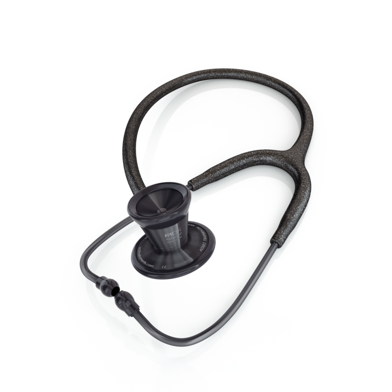 ProCardial® Titanium Adult Cardiology Stethoscope - Black Glitter/BlackOut + Case