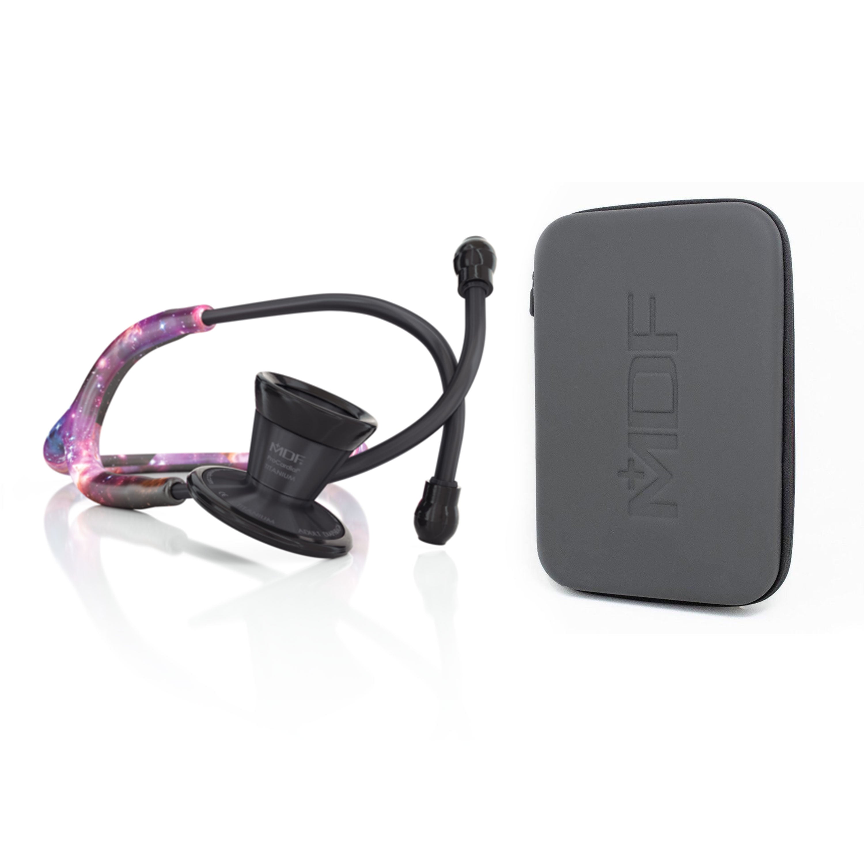 ProCardial® Titanium Adult Cardiology Stethoscope - Galaxy/BlackOut + Case