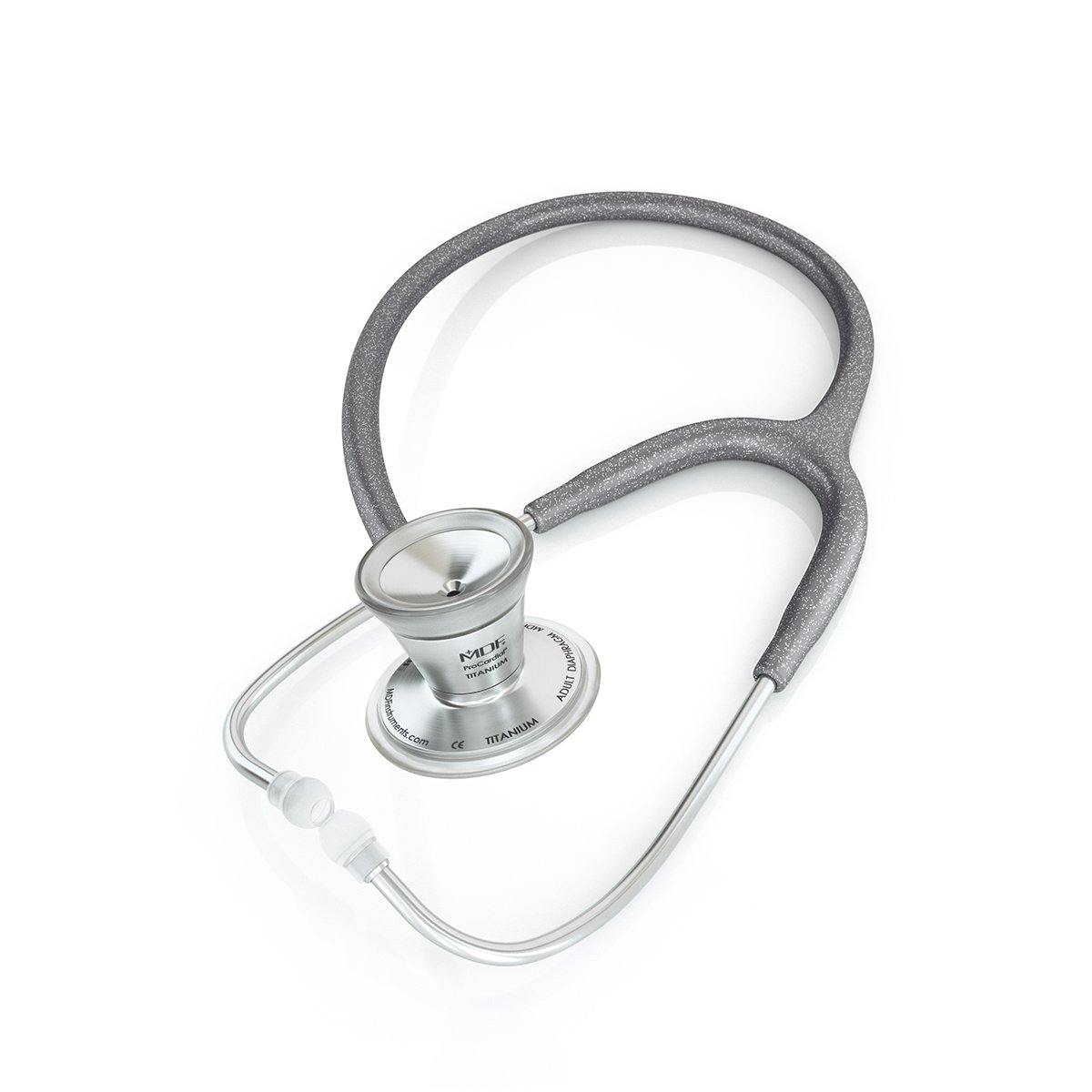 ProCardial® Titanium Adult Cardiology Stethoscope - Grey Glitter + Case