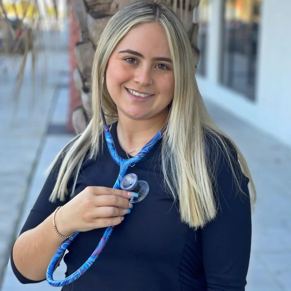 ProCardial® Titanium Adult Cardiology Stethoscope - Starry Night/Metalika + case