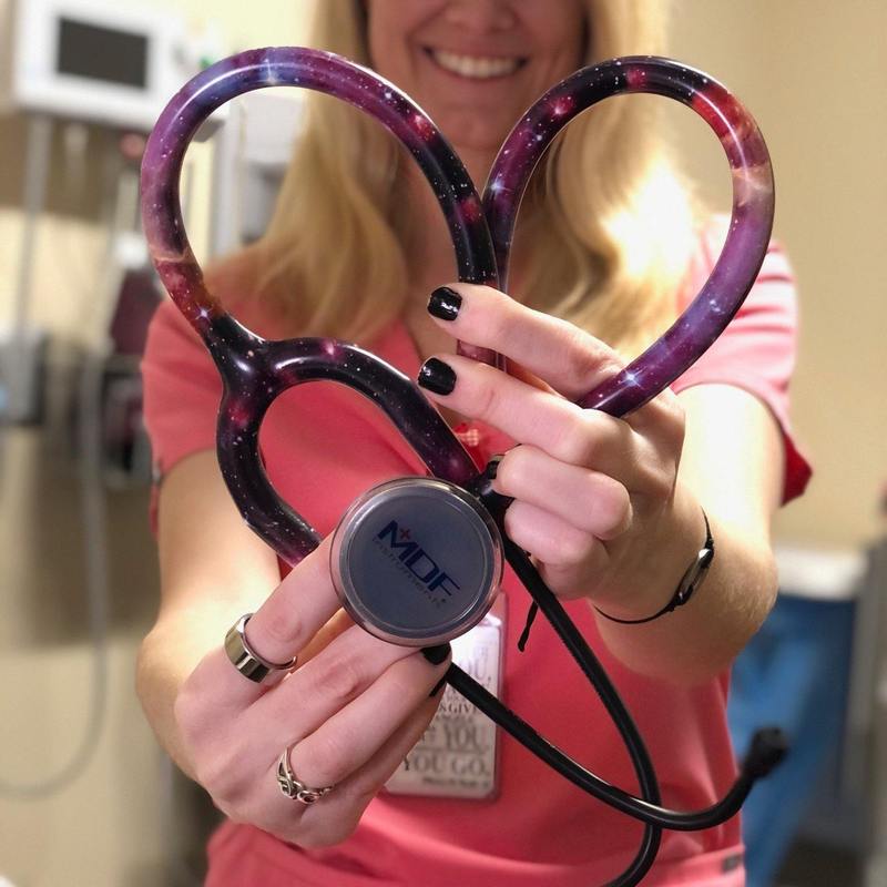 ProCardial® Titanium Adult Cardiology Stethoscope - Galaxy/BlackOut + Case